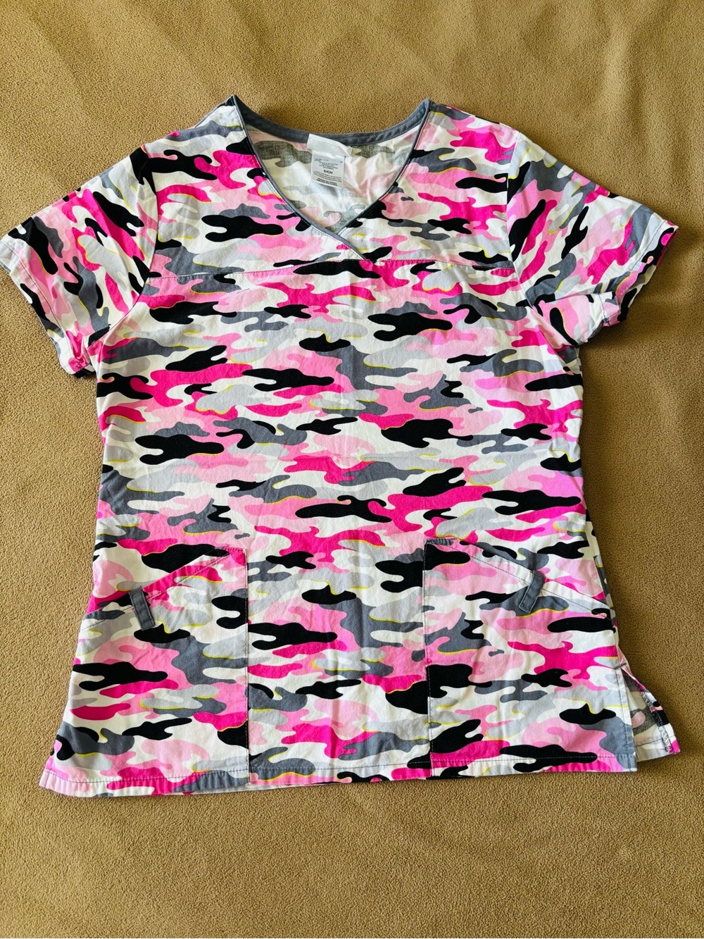 Scrubstar Pink Camo Short Sleeve Kids Tee